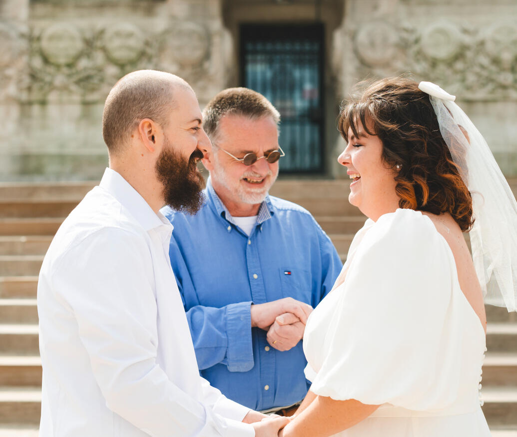 Monument Circle Elopement Peter Meyer Couple Elopeing on Monument Circle. Marry Me In Indy!
